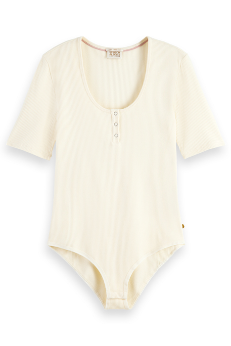 SCOOP NECK BODYSUIT ECRU 4