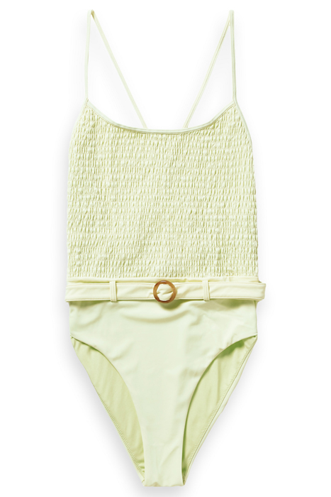 STRUCTURED SWIMSUIT WITH FIXED BELT CITRUS 3