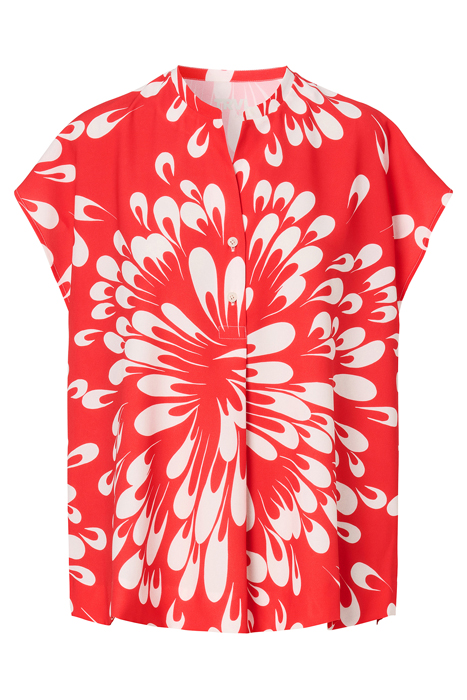PRINTED RELAXED TOP FIERY RED 3