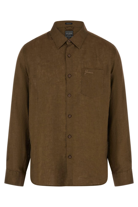 LS ISLAND LINEN SHIRT GREEN CANTEEN 4