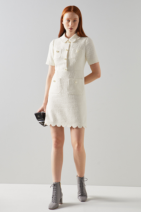 DR VENETIA TWEED SCALLOP CREAM 3