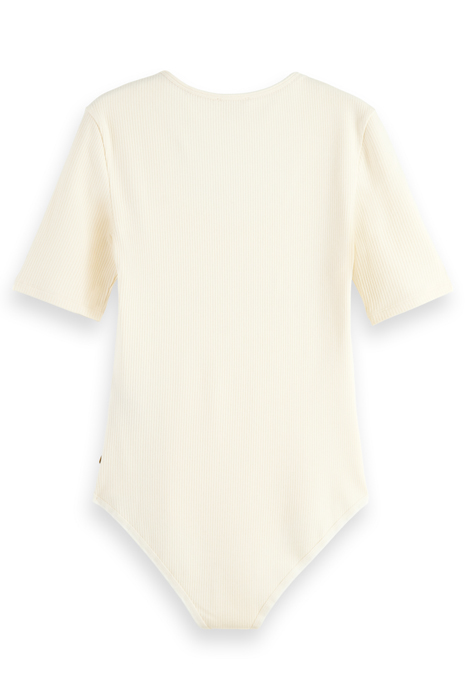 SCOOP NECK BODYSUIT ECRU 5