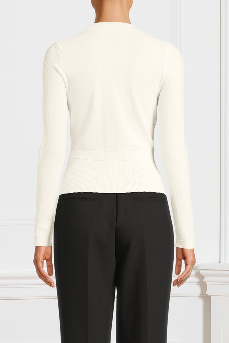 ORIONE STITCHED CARD PALE CARDIGAN PEARL 2