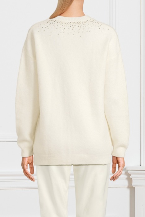 JODIE EMBELLISHED PALE CARDIGAN PEARL 2