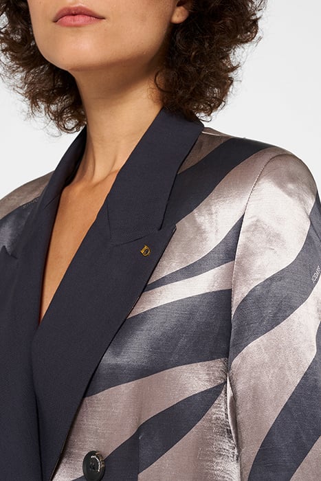 SATIN BLAZER ZEBRA WARM TAUPE 6