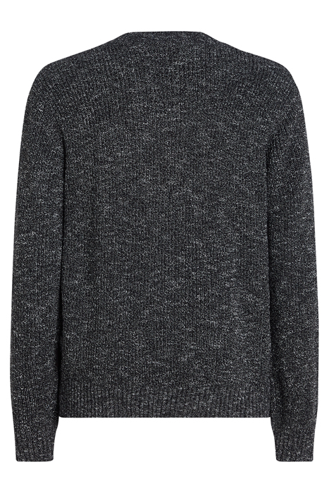 MOULINE EFFECT MOCK NECK BLACK/WHITE 2