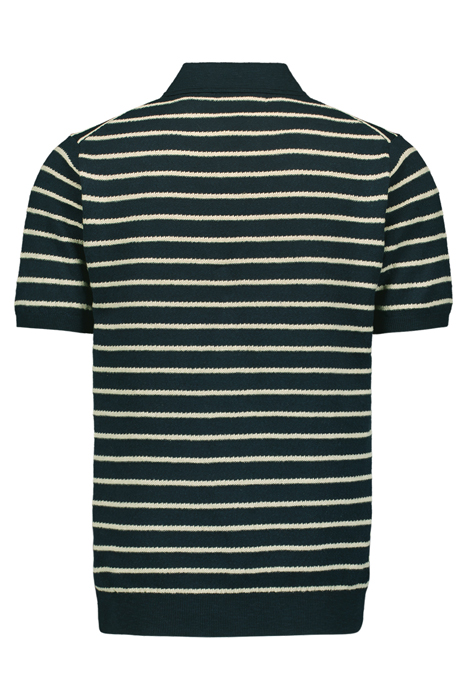 PULLOVER SHORT SLEEVE POLO 2 COLOURED STRIPE WITH LINEN NIGH 5