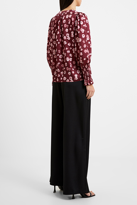 BRONWEN ALEEYA SATIN LS V NK BROWN 2