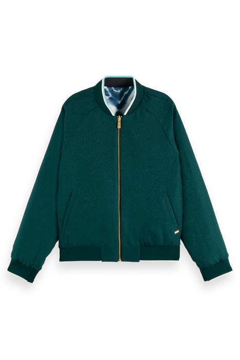 REVERSIBLE BOMBER JACKET DISCO TIE DYE BOTTLE GREEN 6