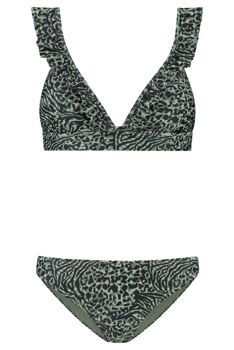 LADIES BOBBY BIKINI SET MIXED ANIMAL FOREST GREEN MIXED ANIM 4