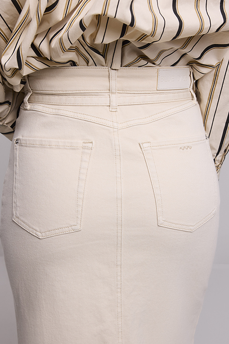 DENIM SKIRT COMFI COTTON TWILL IVORY 3