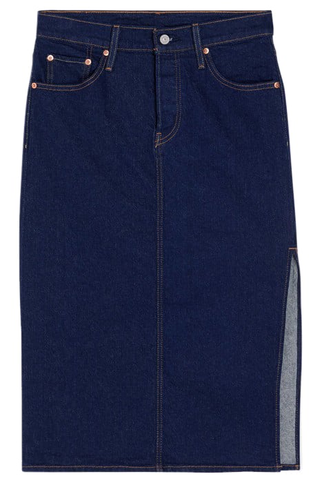 LSESIDE DENIM SKIRT NAVY 3