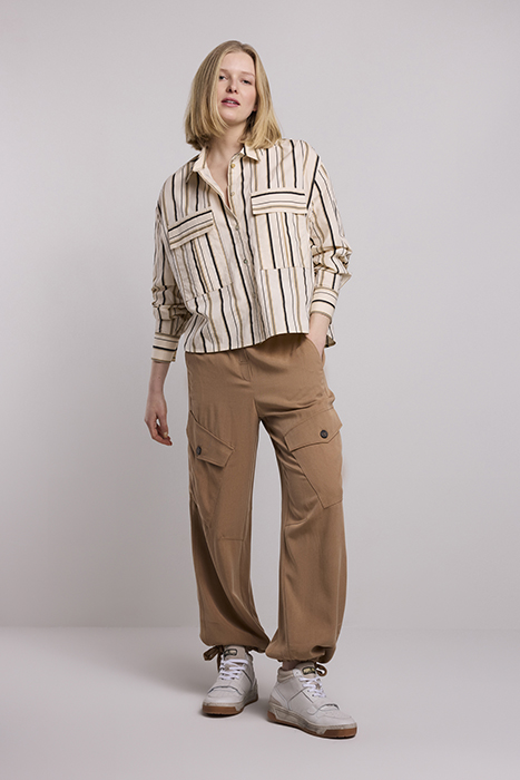 SNEAKER DIRTY LOOK WITH LACES AND 1 STRIP VELCRO IVORY 4