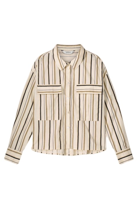 BLOUSE STRIPE POPLIN IVORY 4