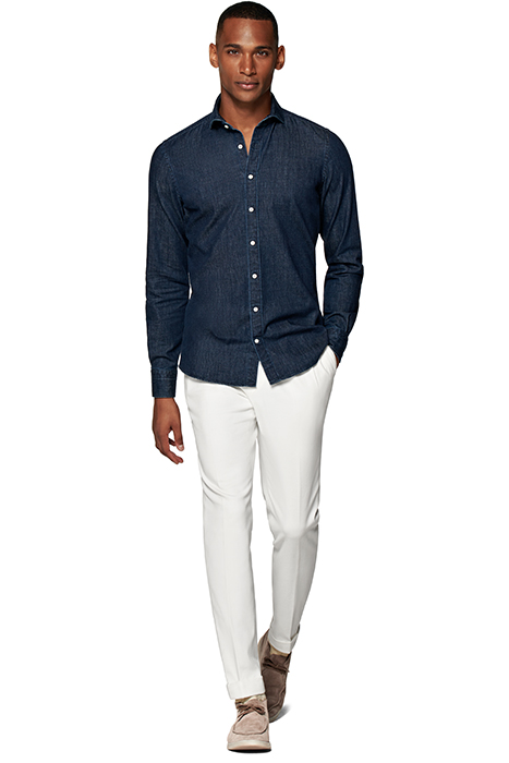 BLUE SLIM FIT SHIRT BLUE 2