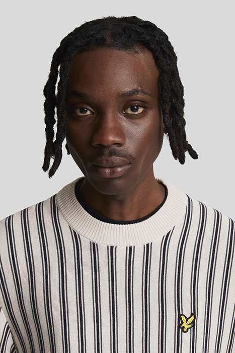 VERTICAL STRIPE CREW NECK JUMPER COVE 5