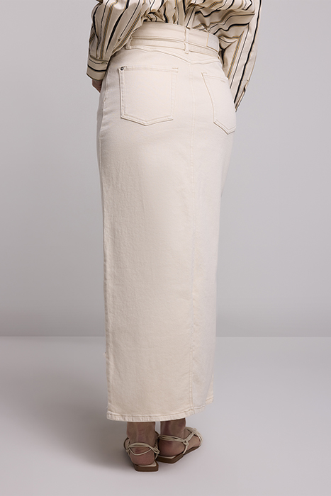 DENIM SKIRT COMFI COTTON TWILL IVORY 2