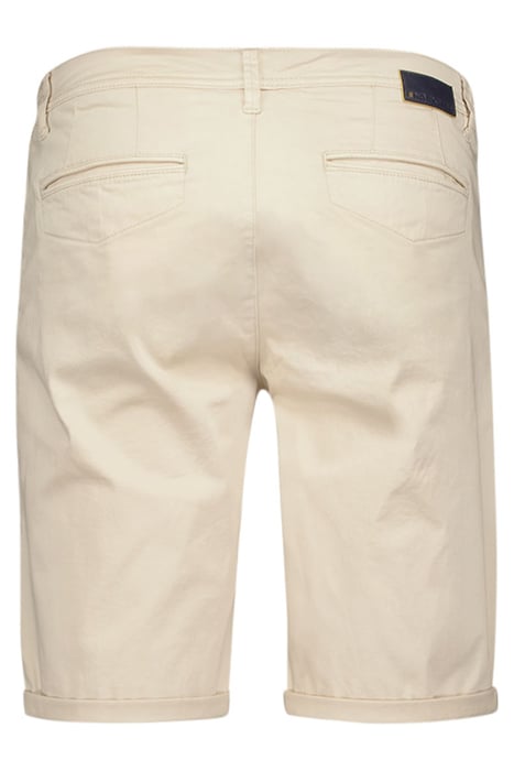 SHORT CHINO GARMENT DYED TWILL STRETCH CREAM 5