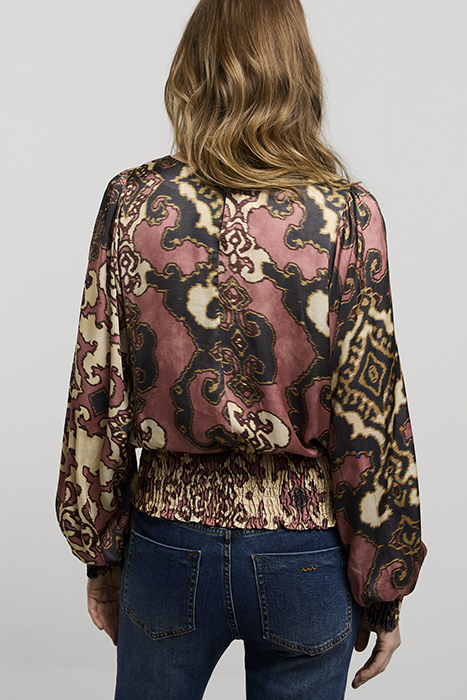 TOP LONG SLEEVES ORNAMENT PRINT ANTIQUE PINK 2