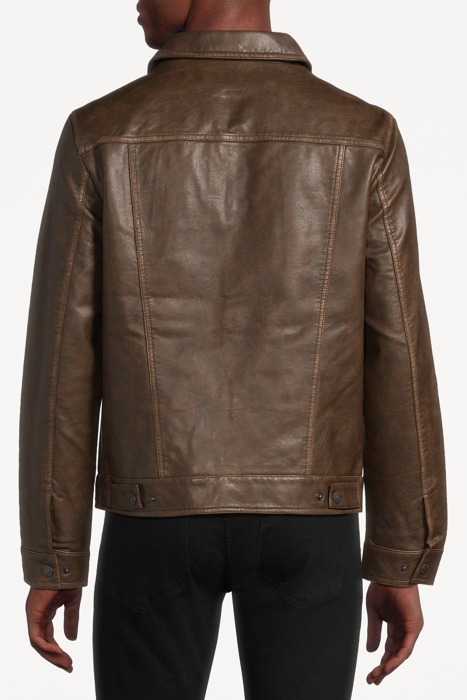 LSE LEATHER & BIKER JACKET BROWN 2