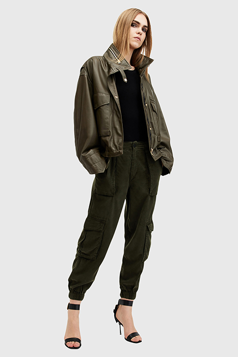 FREDA TENCEL TROUSER KHAKI GREEN 3