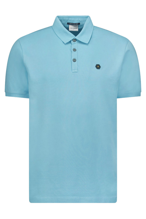 POLO PIQUE GARMENT DYED AQUA 4
