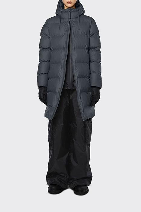 UNISEX LONG PUFFER JACKET SLATE 3