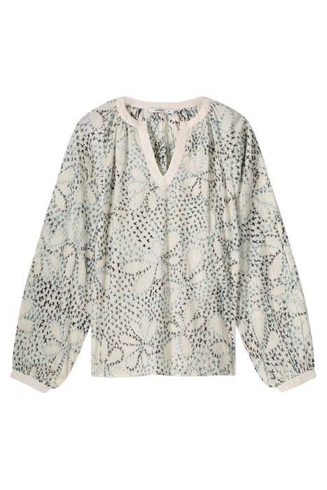 TOP CROSS STITCH HAND EMBROIDERY IVORY 1