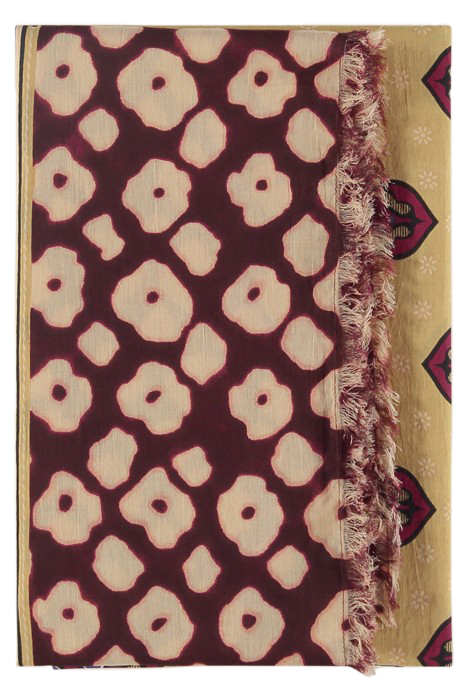 SCARF FLOWER MIX RED GRAPE 8