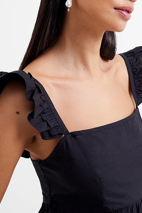 RHODES CONSC POPLIN TIERED CAM BLACK 3