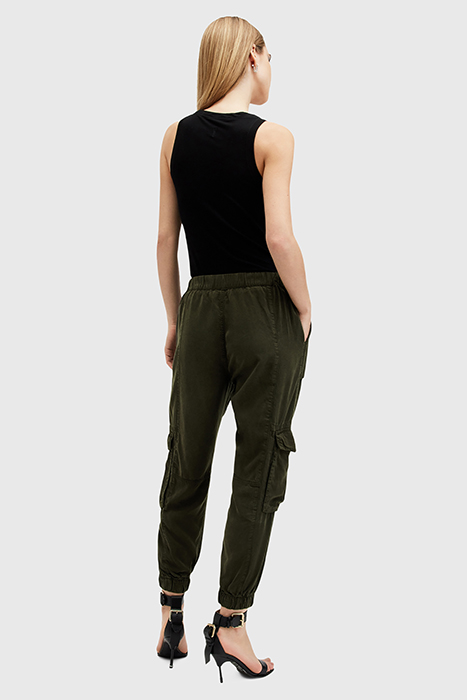 FREDA TENCEL TROUSER KHAKI GREEN 4