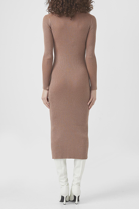 MARI PLEATED CARDIGAN BROWN 2