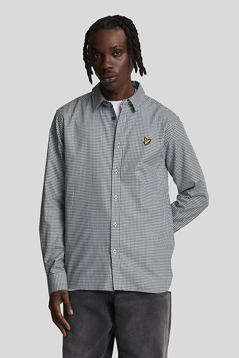 SHEPHERD CHECK SHIRT DARK NAVY/ WHITE 1