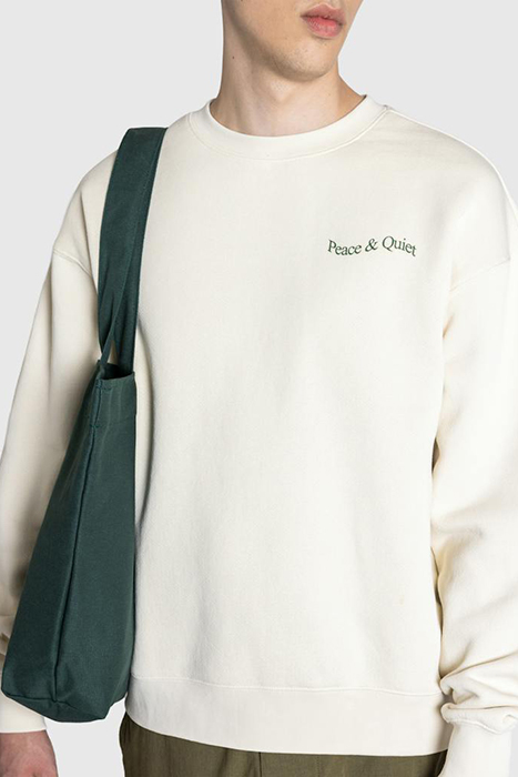 MUSEUM OF PEACE & QUIET – WORDMARK CREWNECK BONE 4