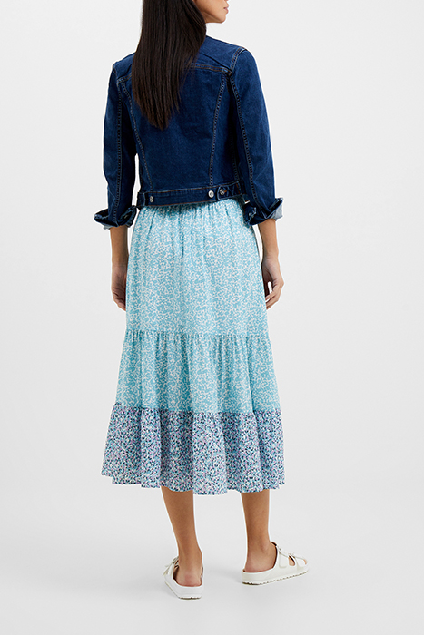 ENORA TIERED MIDI SKIRT BLUE 3
