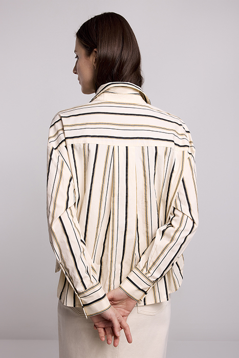 BLOUSE STRIPE POPLIN IVORY 2