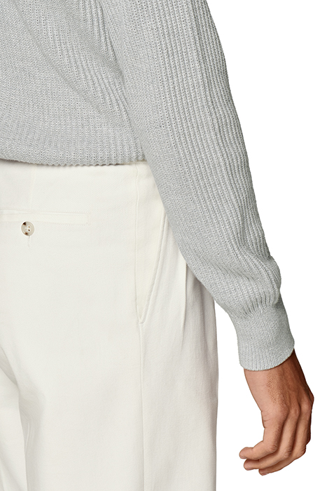 LIGHT GREY RIBBED CREWNECK LIGHT GREY 6