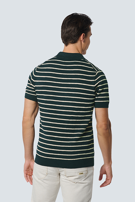 PULLOVER SHORT SLEEVE POLO 2 COLOURED STRIPE WITH LINEN NIGH 2