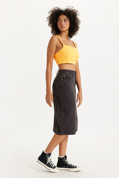 SIDE DENIM SKIRT GREY 3