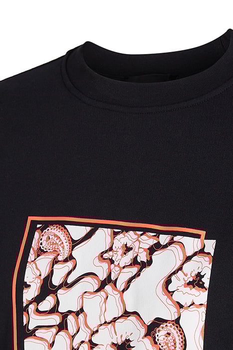 FLORAL PRINT SWEAT BLACK 3