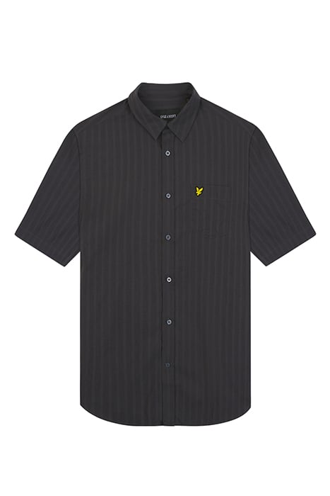 TEXTURED STRIPE SHORT SLEEVE SHIRT GUNMETAL 4