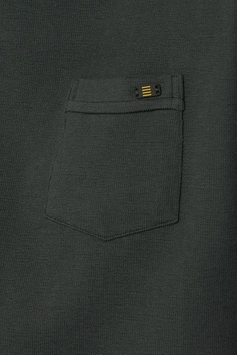 T-SHIRT CREWNECK SOLID JACQUARD SLUB DARK STEEL 7