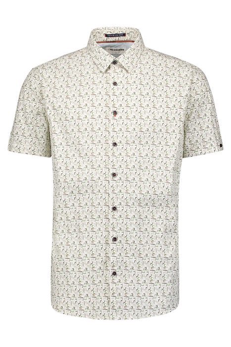 SHIRT SHORT SLEEVE STRETCH ALLOVER PRINTED GREEN 4