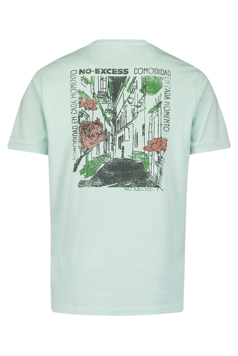 T-SHIRT CREWNECK PLACED PRINTS GARMENT DYED SLUB MINT 5