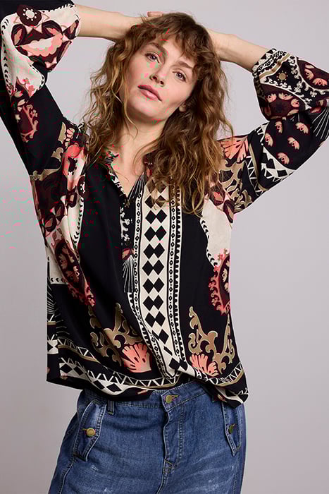 TOP SCARF PRINT BLACK 4