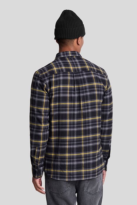CHECK FLANNEL SHIRT JET BLACK 2