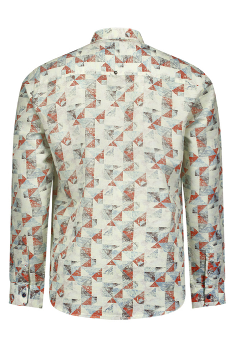 SHIRT ALLOVER PRINTED WITH LINEN CREAM 2