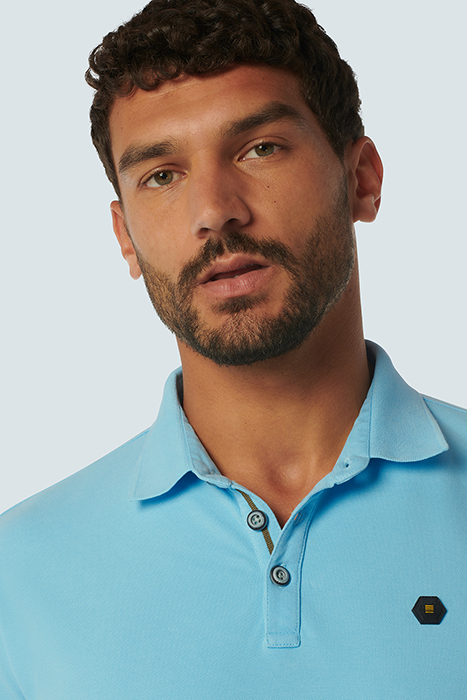 POLO PIQUE GARMENT DYED AQUA 6