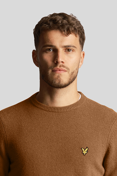 CREW NECK LAMBSWOOL BLEND JUMPER FARRIER BRONZE 5