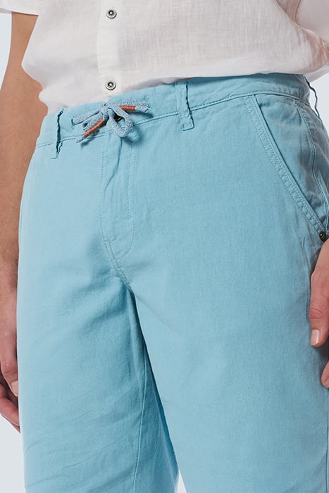 SHORT WITH LINEN GARMENT DYED AQUA 6